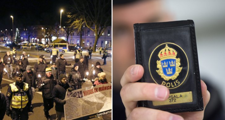 Demonstration, Svenskarnas parti, Nazism, Polisen